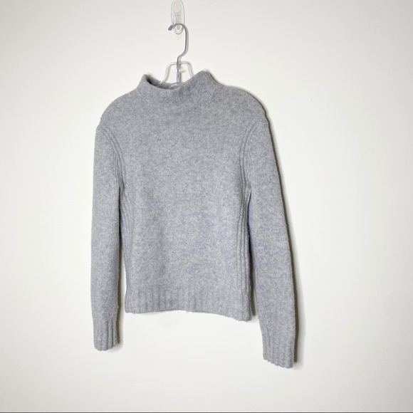 J Crew Grey Mockneck Super Soft Yarn Sweater - Picture 3 of 7